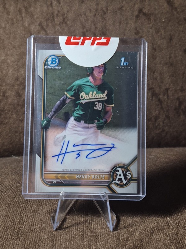 2022 Bowman Draft Chrome 1st Auto Henry Bolte #CDA-HB Oakland A’s Sealed Redemp