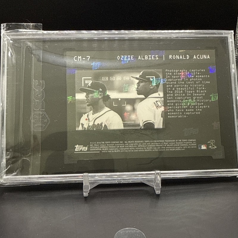 2018 Topps On Demand Black & White /167 #CM-7 Ronald Acuna Albies RC SGC 9 gallery