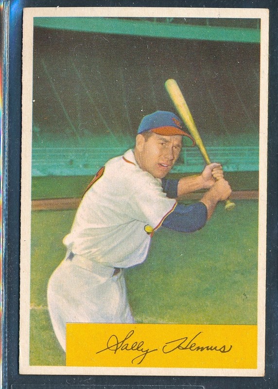 1954 Bowman #94 SOLLY HEMUS St. Louis Cardinals ~ VG crease