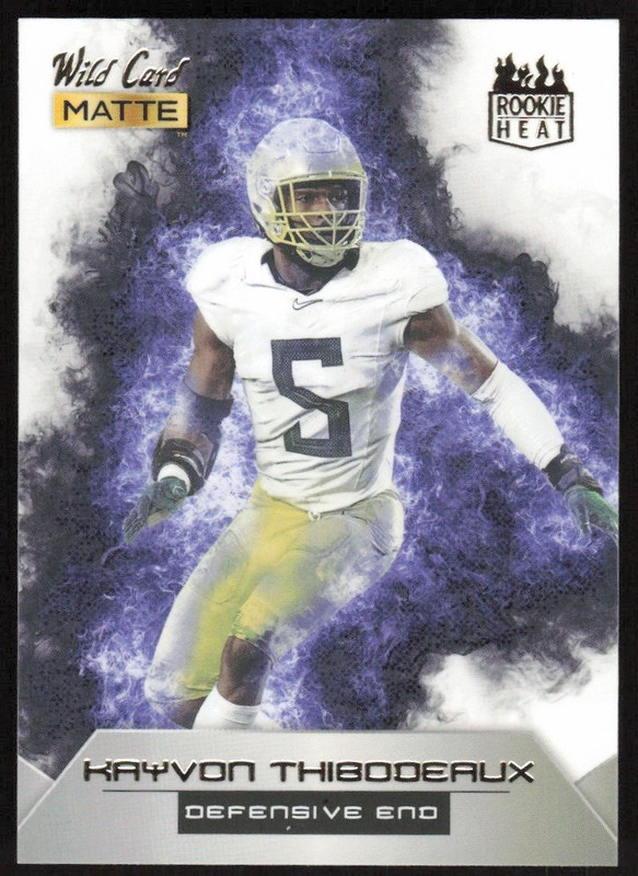 2022 Wild Card Matte Rookie Heat White/Blue Kayvon Thibodeaux #RH-17 – Oregon