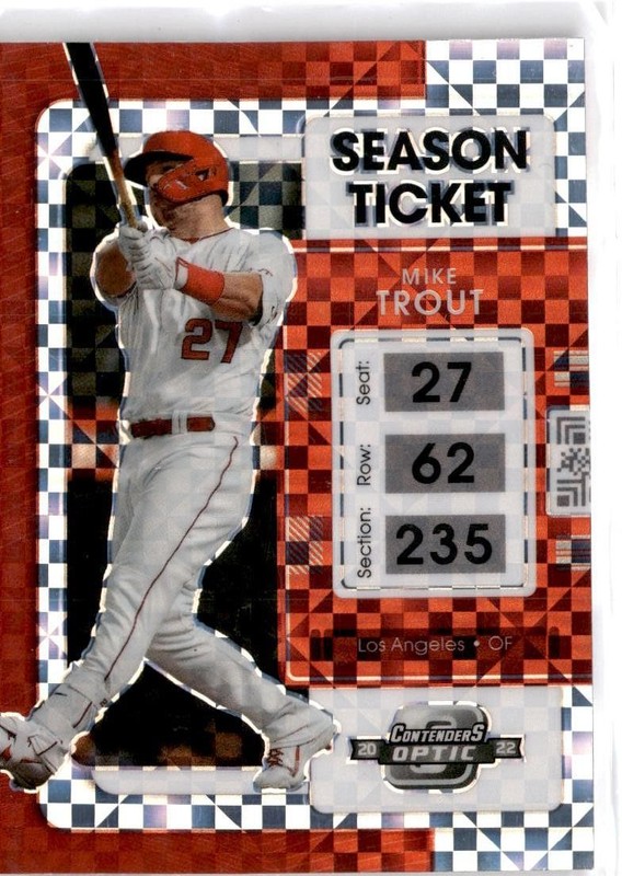 2022 Panini Chronicles #5 Mike Trout Contenders Optic Building Blocks