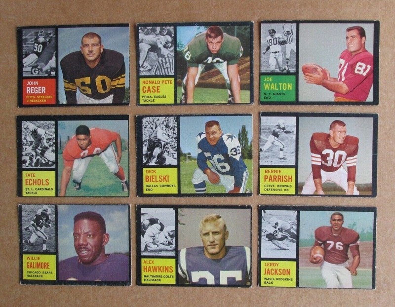 1962 TOPPS FOOTBALL CARD SINGLES COMPLETE YOUR SET PICK CHOOSE UPDATED 7/12