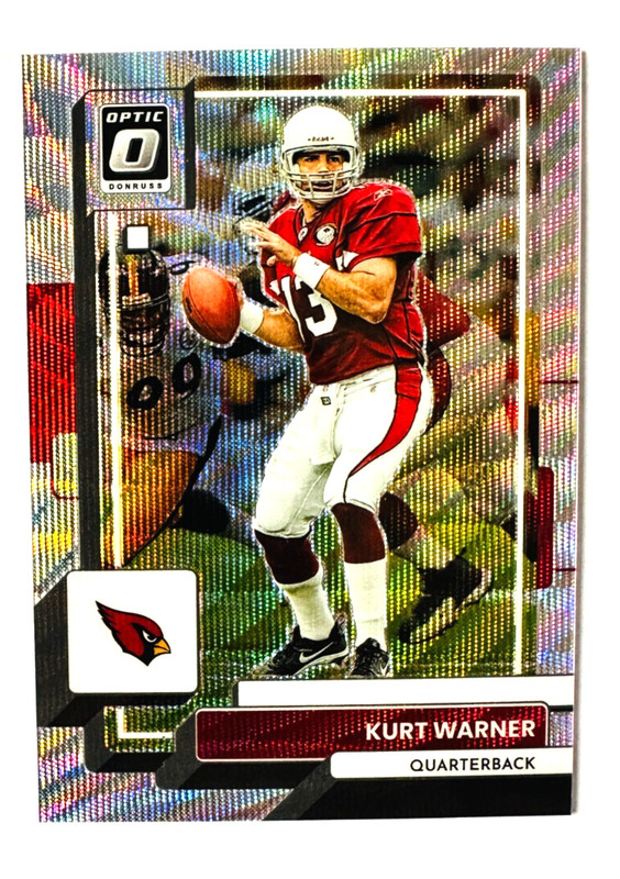 2022 Donruss Optic Kurt Warner SILVER Wave Prizm RC SP #/300 Cardinals Legend!
