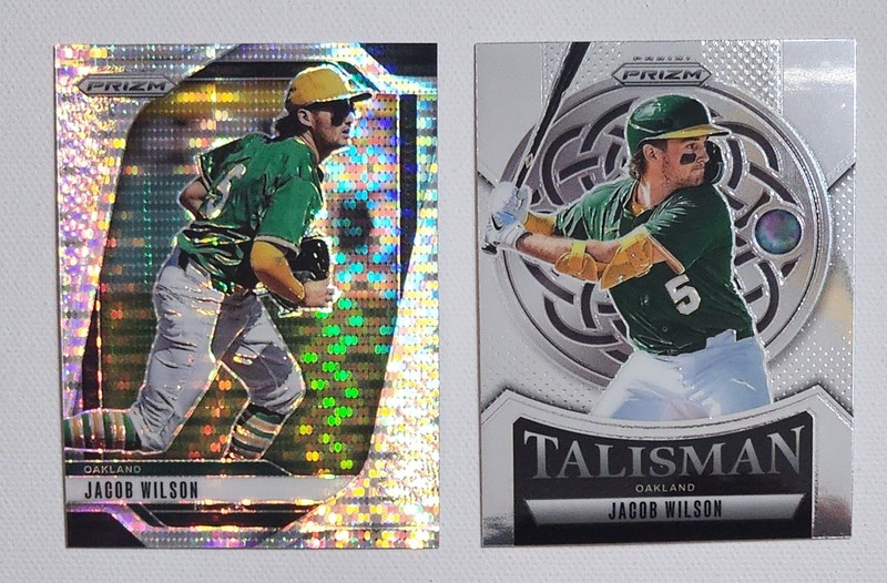 2025 PANINI PRIZM JACOB WILSON PULSAR PRIZM /499 ATHLETICS RC #90