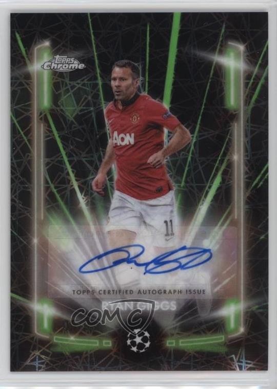 2024 Topps Chrome UEFA Club Competitions Black Lazer 5/99 Ryan Giggs Auto 14mf