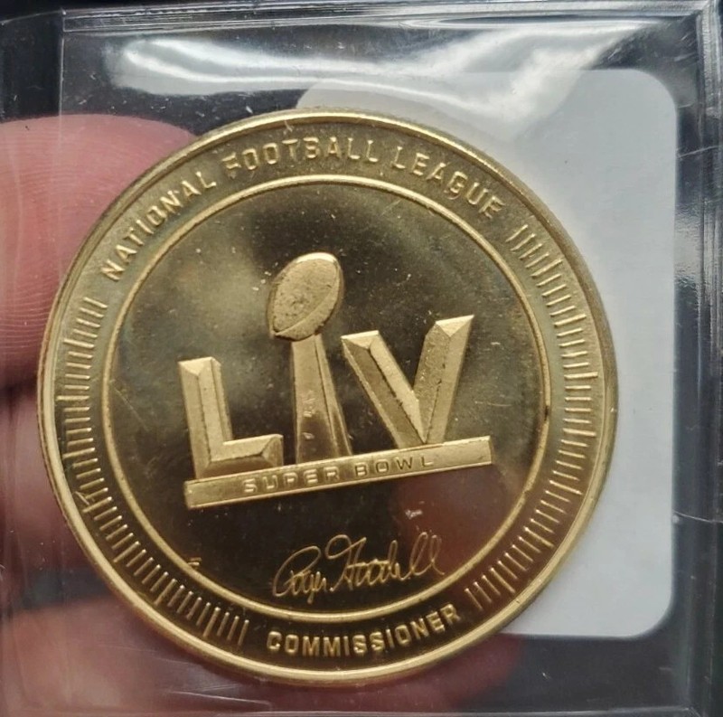 NFL Super Bowl LV 55 Official Commemorative Flip Coin Chiefs VS Buccaneers New! gallery