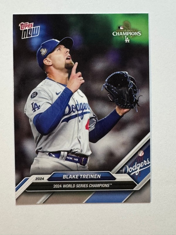 Blake Treinen – LA Dodgers 2024 MLB World Series Champions TOPPS NOW WS-11