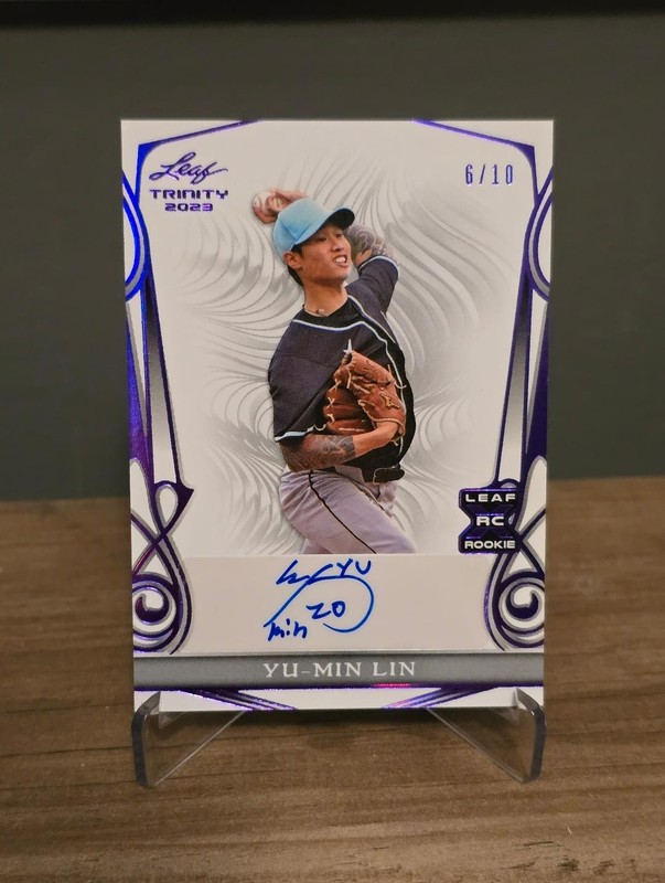 2023 leaf trinity XRC BA-YML Yu-Min Lin autograph 6/10 purple