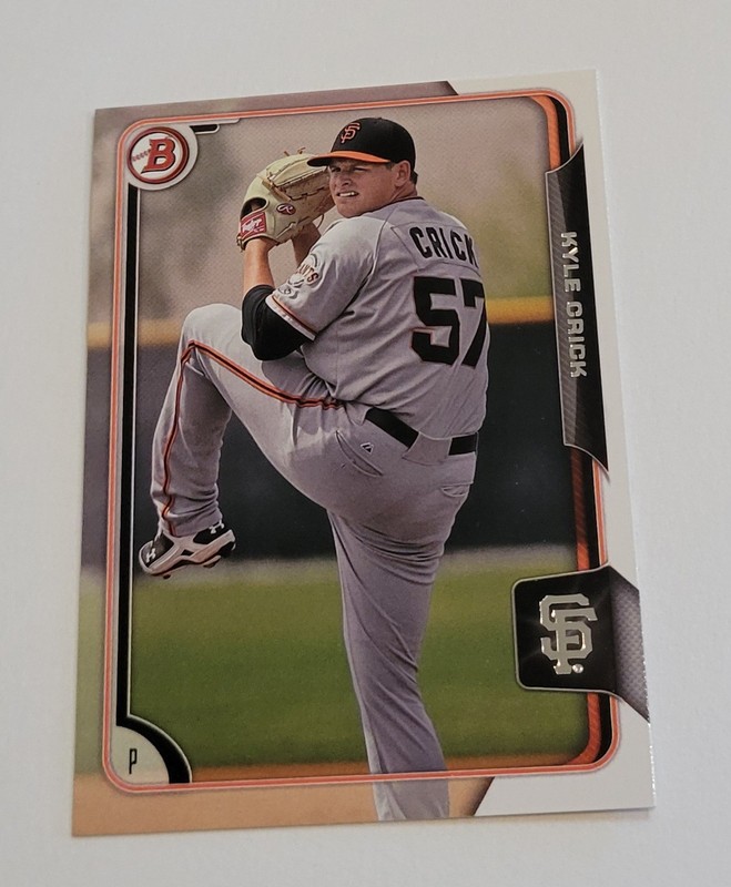 2015 Kyle Crick Card #90 San Francisco Giants Bowman Briefing Draft MLB Baseball