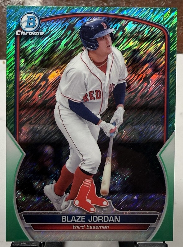 2023 Bowman Chrome Prospects Blaze Jordan #BCP-167 Green Shimmer /99 #Cardinals