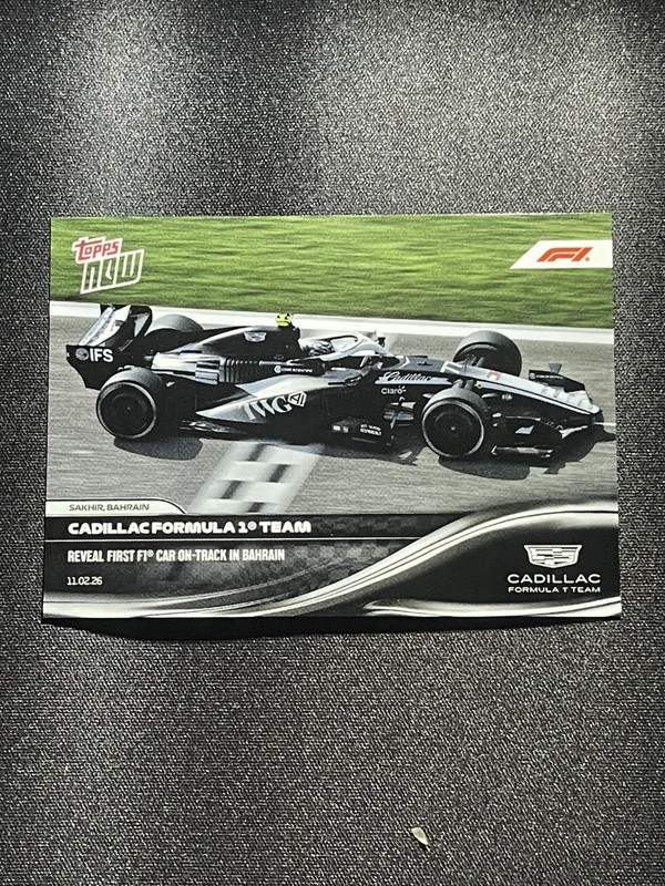 2026 TOPPS Now Formula 1 Card #011 Cadillac F1 Team MAC 26 Debut Bahrain