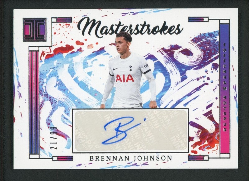2023-24 BRENNAN JOHNSON 21/99AUTO PANINI IMPECCABLE PREMIER LEAGUE MASTERSTROKES