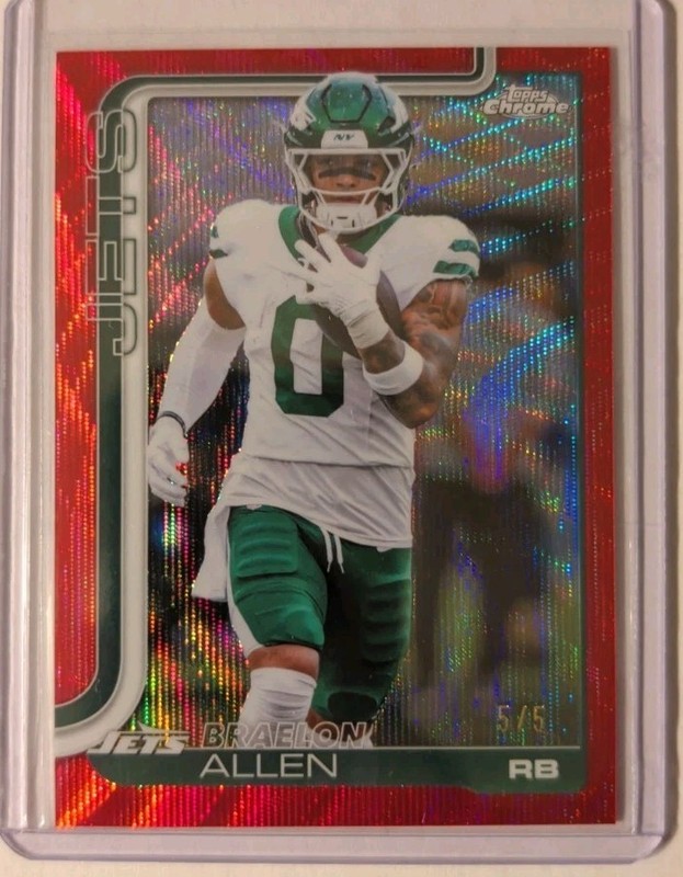 Braelon Allen – 2025 Topps Chrome RED WAVE REFRACTOR 5/5