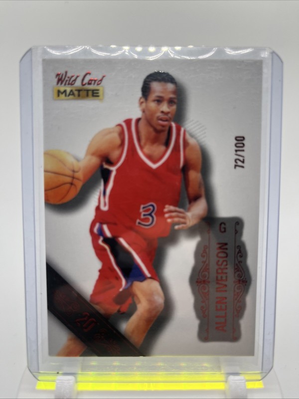 Allen ‘The Answer’ Iverson – 2022 Wild Card Matte Touch White #MB-4 – OUT OF 100