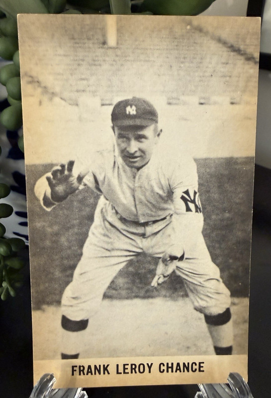 1960-61 Exhibit Wrigley Field HOF Frank Leroy Chance Postcard Back Rare