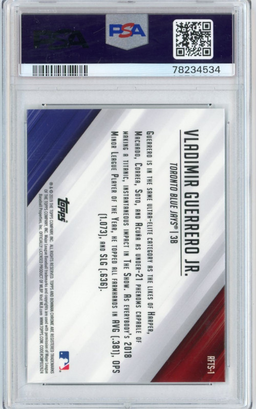2019 Bowman CHROME #RFTS1 VLADIMIR GUERRERO JR. Ready For The Show PSA 9 MINT gallery