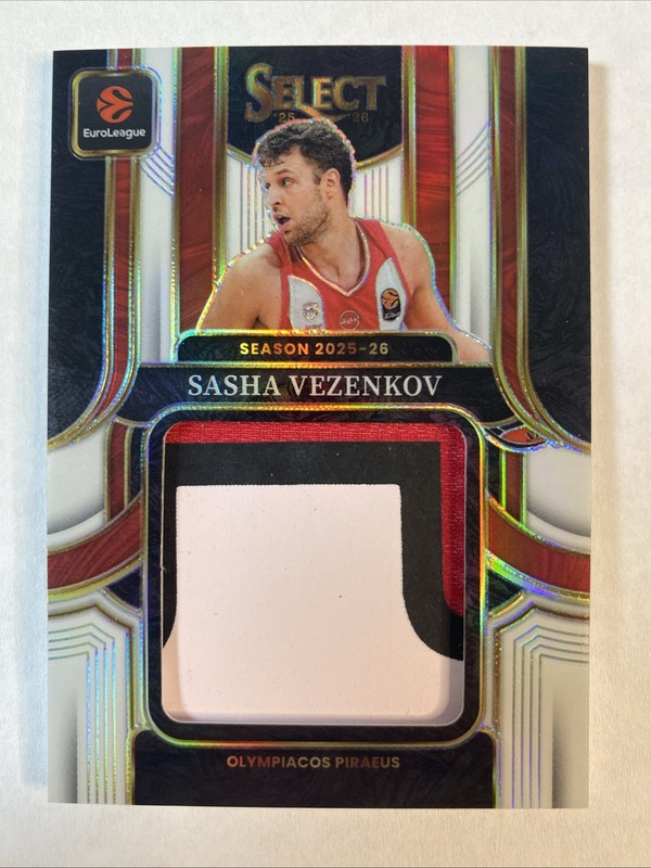 SASHA VEZENKOV 2025-26 Select EuroLeague Jumbo 3-Color Jersey Patch WHITE /49