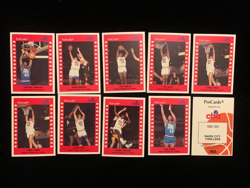 1990-91 ProCards CBA RAPID CITY THRILLERS singles – choose from list