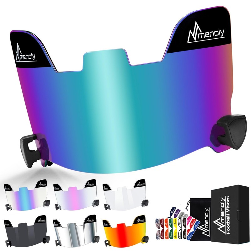 MENOLY Football Visor, Youth Football Helmet Visor, Scratch Resistant, UV Blo…
