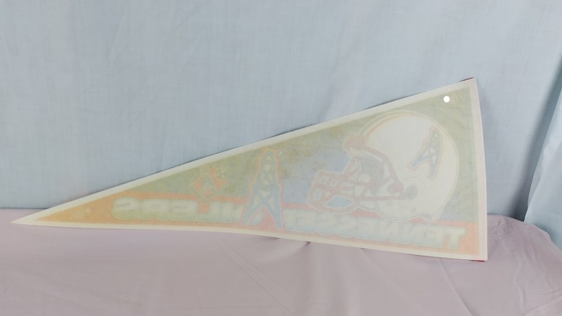 Houston Oilers/Tenn Titans NFL Football 1997 Pennant Banner Flag Vintage 30x11.5 gallery