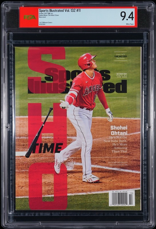 Shohei Ohtani October 2021 Sports Illustrated Newsstand Hitter PSA 9.4 NM