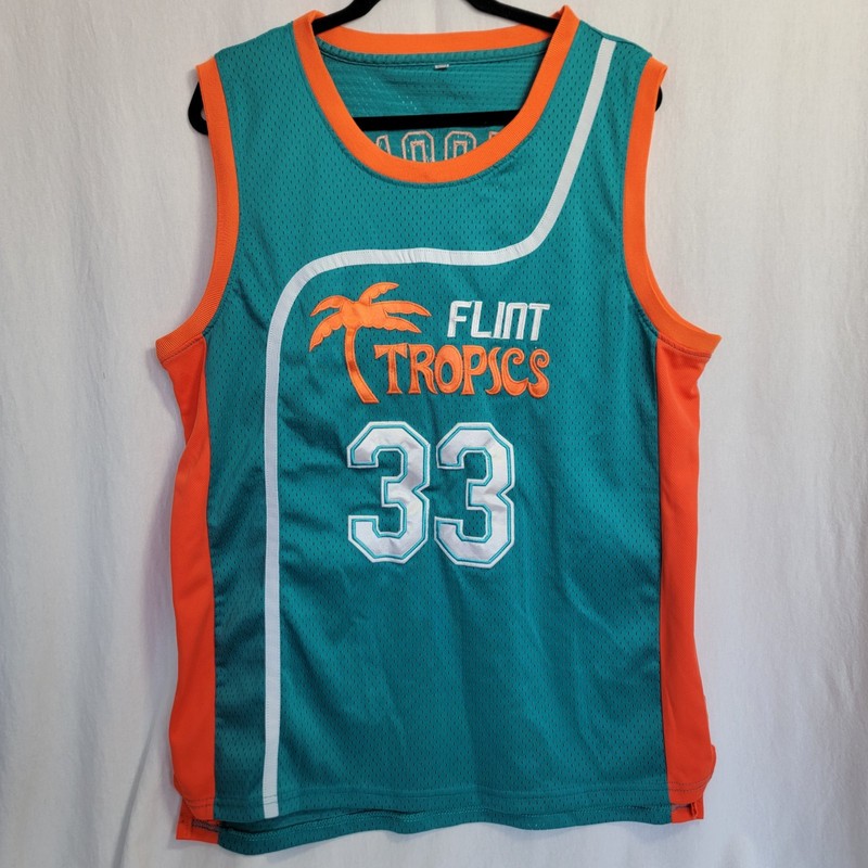 Will Farrell’s Jackie Moon #33 Flint Tropics Semi Pro Basketball Jersey 3XL