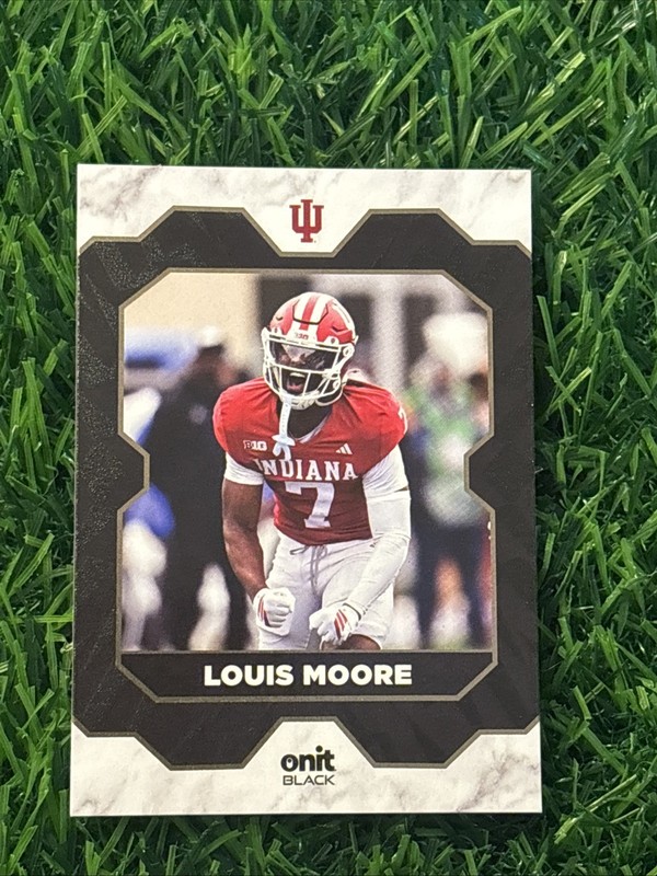 2025 Onit Black Indiana Hoosiers Football #B-37 Louis Moore