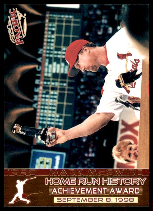 1998 Pacific Home Run History Mark McGwire St. Louis Cardinals #29