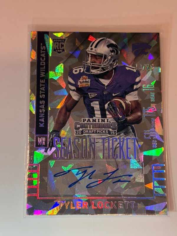 Tyler Lockett 2015 Contenders Draft Picks Auto CRACKED ICE #10/23 🔥🔥🔥 SSP