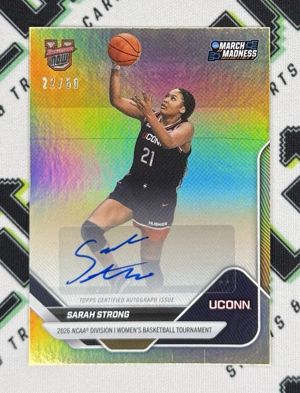 2025-26 Bowman U Now March Madness Sarah Strong GOLD AUTO /50 #2-A