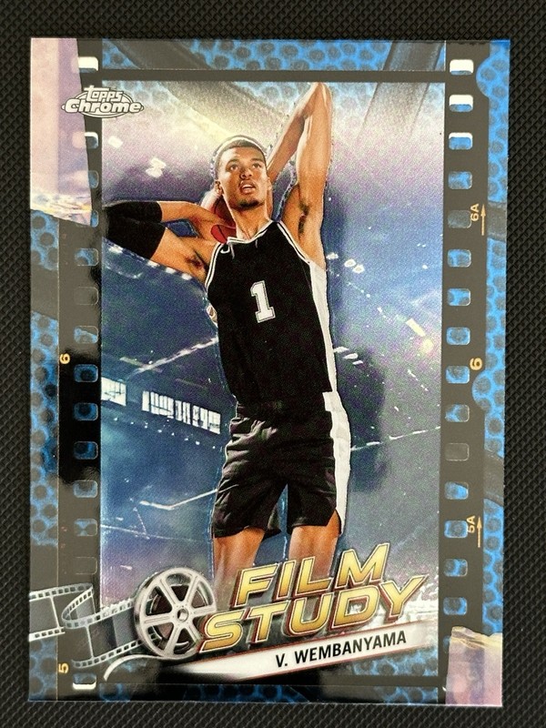 2023-24 Topps Chrome Film Study Victor Wembanyama #FS-13 Blue Basketball RC