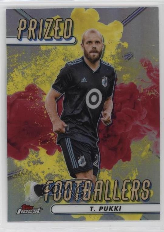 2023 Topps Finest MLS Prized Footballers Fusion Yellow & Red Teemu Pukki j3z