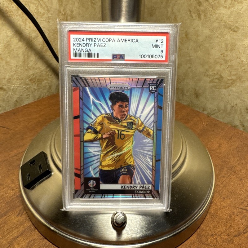2024 Panini Prizm Copa America Kendry Paez MANGA Rookie RC #12 PSA 9