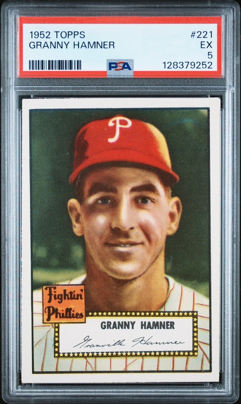 1952 TOPPS #221 GRANNY HAMNER PSA 5