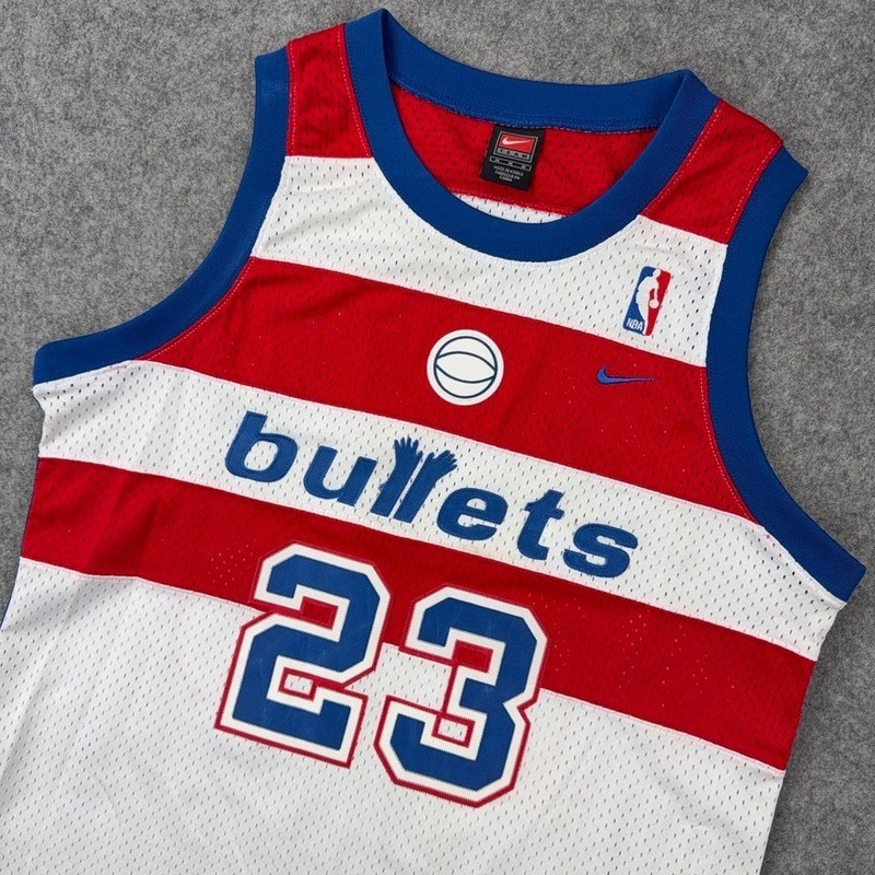 VTG Michael Jordan Jersey Mens Medium White Washington Bullets Nike Basketball
