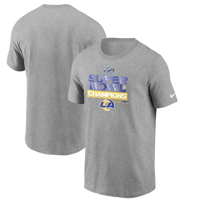 Nike Los Angeles Rams Super Bowl LVI Champs Short Sleeve T-Shirt Mens Size S
