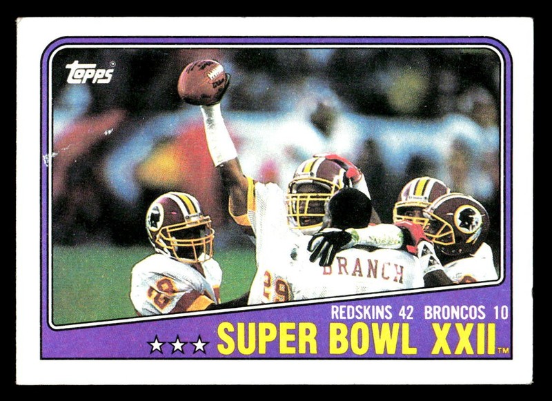 1988 Topps #1 Super Bowl XXII SBXXII