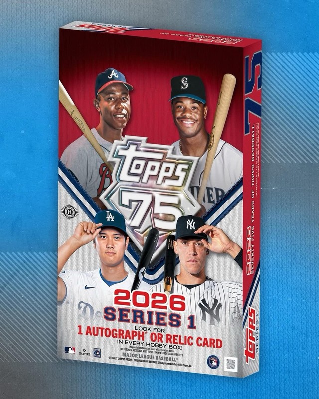 2026 Topps Series 1 Baseball Factory Sealed Hobby Box – PRESALE 75th Anniversary