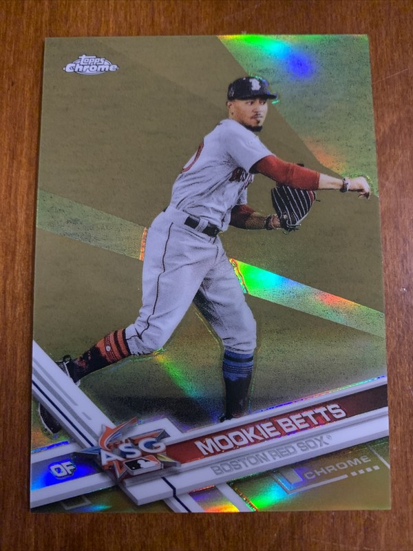 Mookie BETTS 2017 Topps Chrome Update Gold Refractor #HMT26 18/50 NM Red Sox