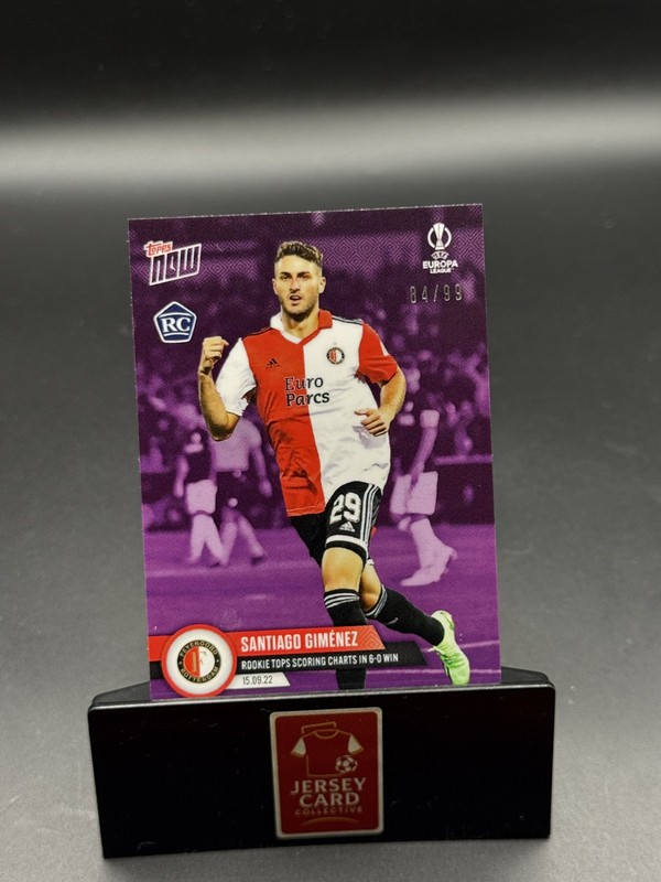 2022-23 Topps Now UEFA Europa League – Santiago Gimenez Purple /99 (RC)🇲🇽🇲🇽