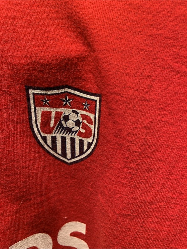 VINTAGE USMNT USA Soccer Shirt Men Large Red Nike Promo Jersey Philips Sams Army gallery