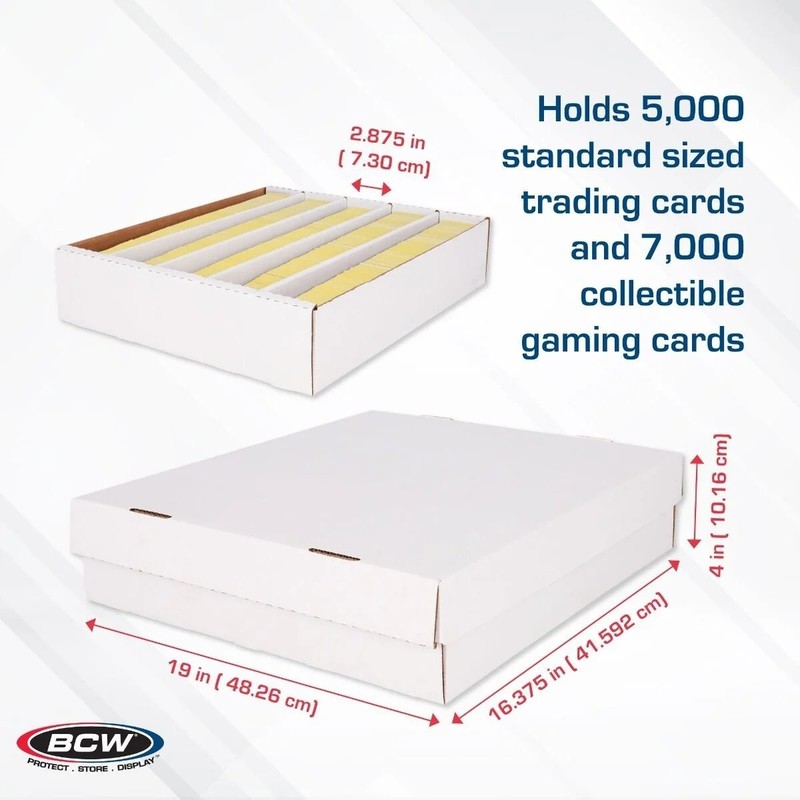 Bundle of 25 BCW Super Monster Box For Trading Card Storage Box 5000 Count New gallery