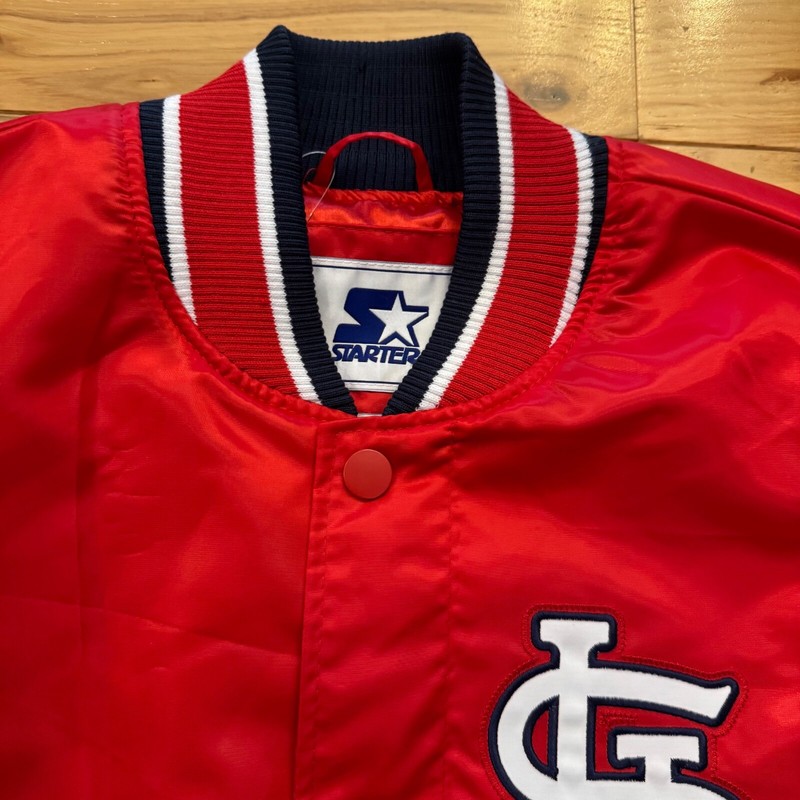 Starter St. Louis Cardinals Mens Jacket Coat Size M Red White Navy Blue Logo gallery