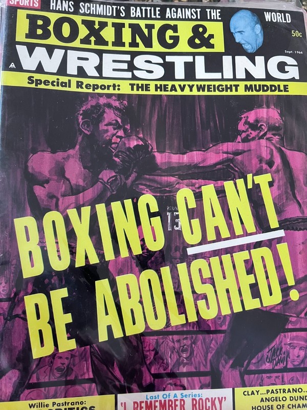 Boxing & Wrestling September 1964 Schmidt Clay Marciano Pastrano Ramos Schmidt