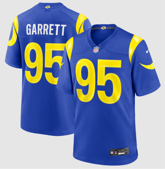 Men’s Los Angeles Rams #95 Myles Garrett Royal Stitched 2026 Jersey