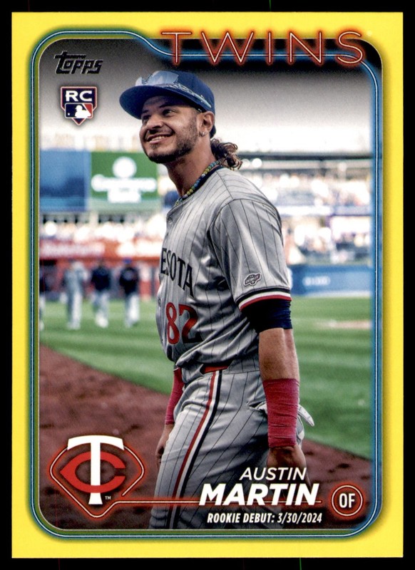 2024 Topps Update Yellow #US114 Austin Martin Rookie Twins RC