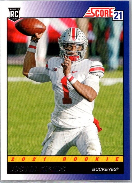 2021 Score #TB2 Justin Fields 1991 Throwback