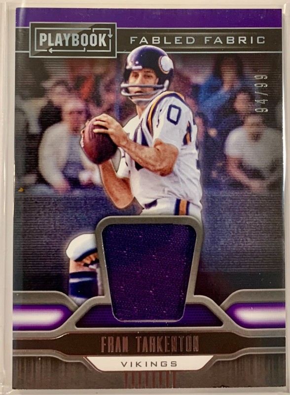2019 Panini Playbook Fabled Fabric /99 Fran Tarkenton #3