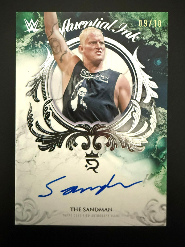 2025 Topps Royalty WWE The Sandman Influential Ink /10