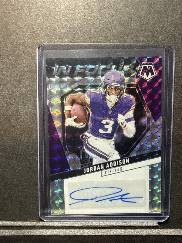 2025 Panini Mosaic – In Focus Signatures Jordan Addison #IFS-JAN (AU)